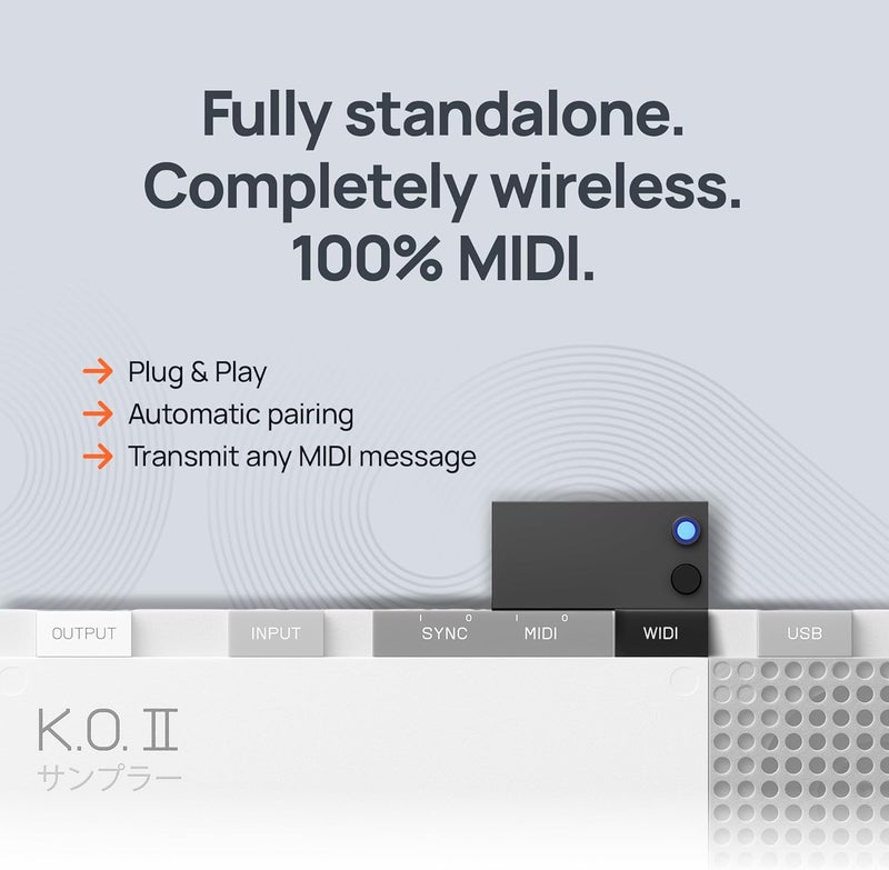 C M E WIDI K.O.II – Bluetooth MIDI Interface for teenage engineering K.O.II, medieval & riddim – Ultra Low 3ms Latency - No Battery Needed - Image 3